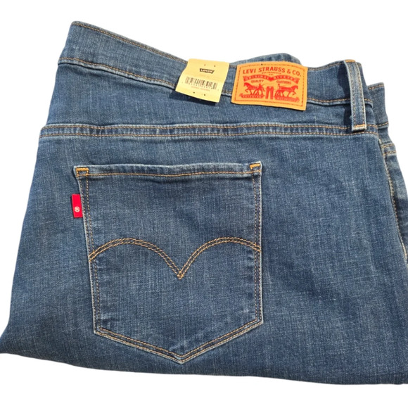 Levi's 711 Distressed Skinny Medium Wash Plus Size 26W - Picture 6 of 6